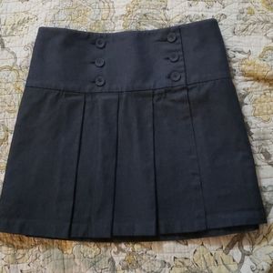 Lightweight denim skater skirt.